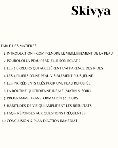 E-Book Le Guide Ultime Pour Une Peau Visiblement Plus Jeune